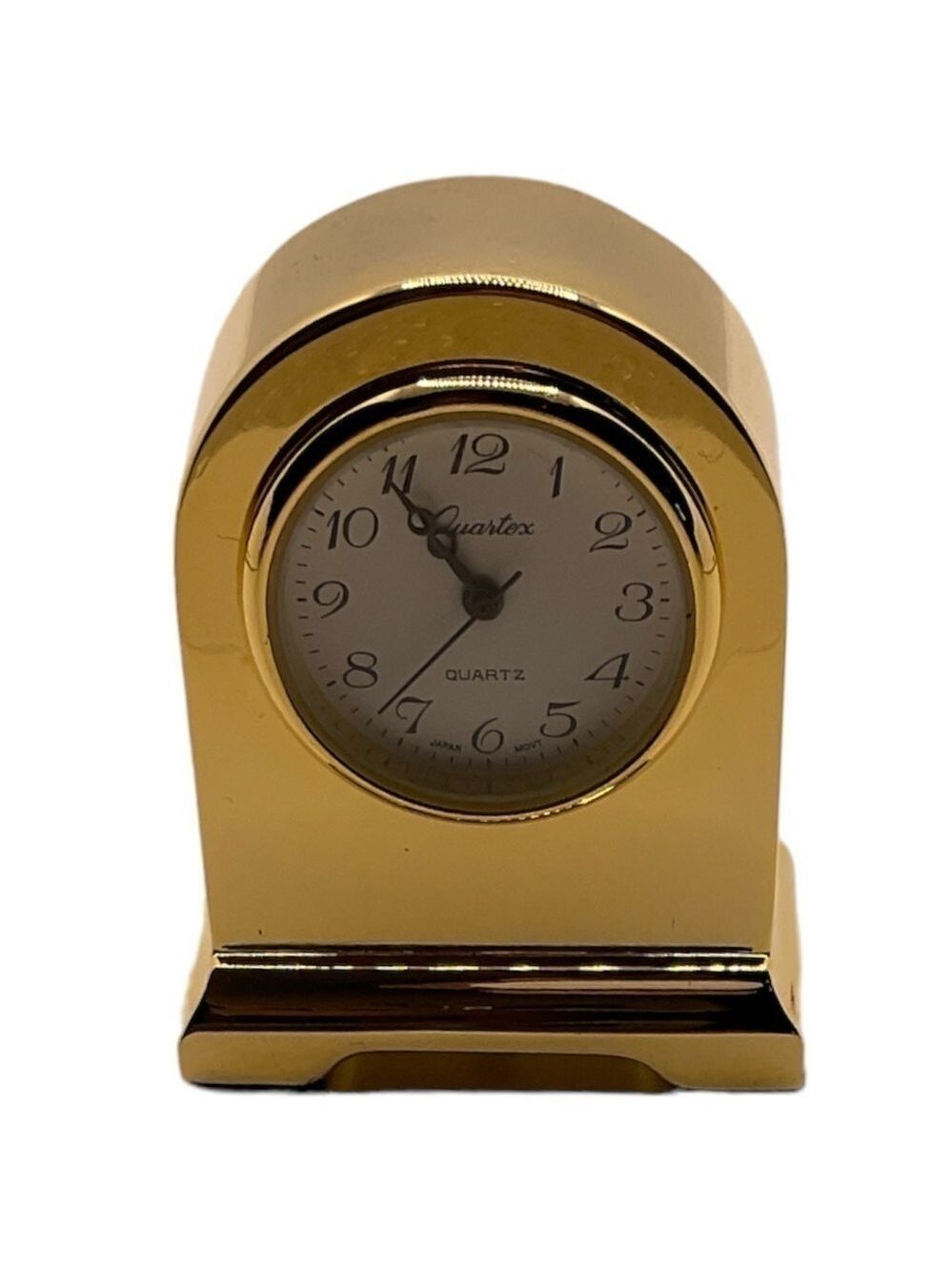 Quartex Gold Mini Tabletop Clock Japan Movement